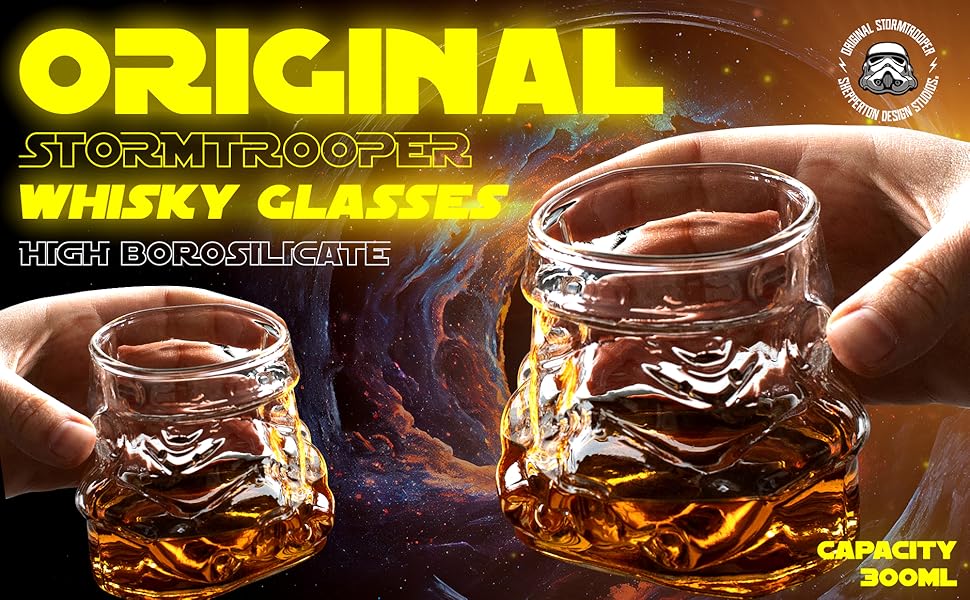 Набір для віскі Stormtrooper: декантир 750 мл та 2 келихи 300 мл, для віскі, бурбону, скотчу та джину, Thumbs Up!