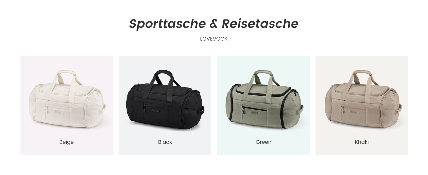 Спортивна сумка LOVEVOOK для жінок та чоловіків, велика сумка для тренувань та подорожей, 45L, з відділенням для взуття та мокрих речей, водонепроникна, з функцією рюкзака, чорна (51x28x32 см)