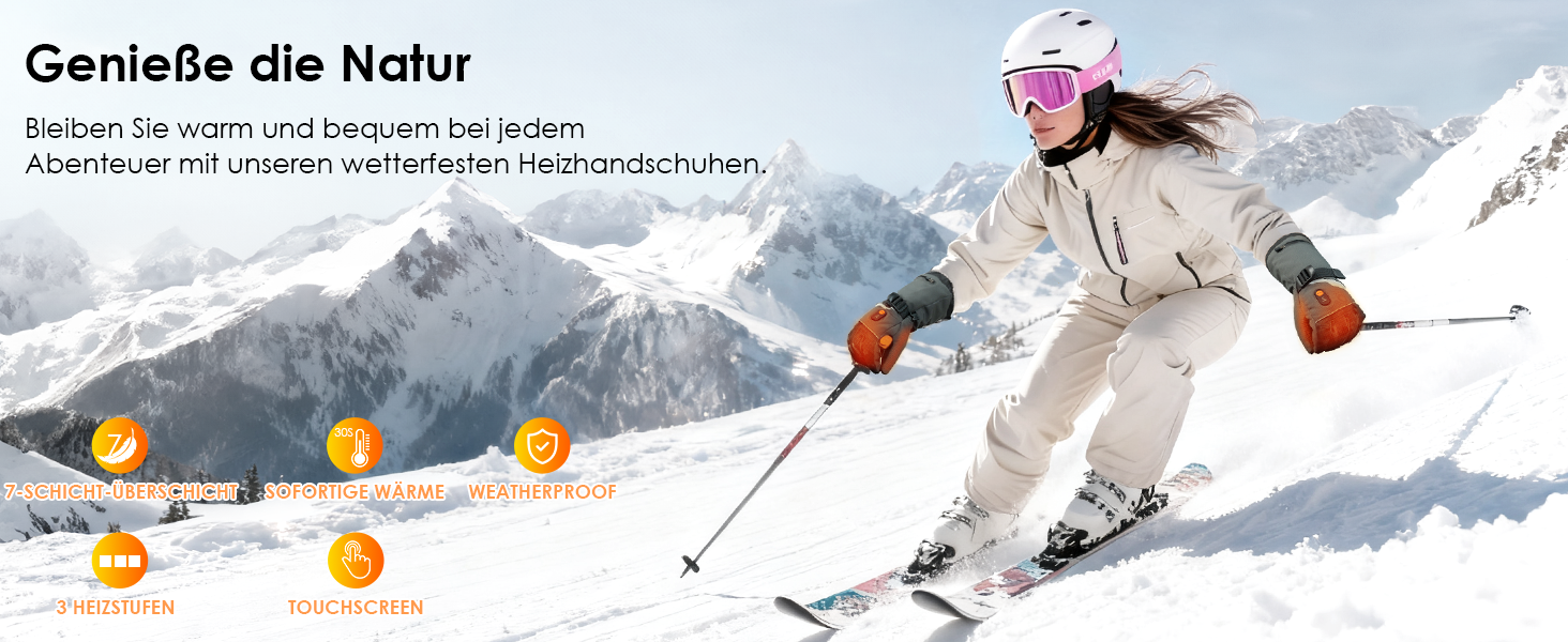 Обогріваючі рукавички Minthouz W11 для чоловіків та жінок, 7.4V, 3 режими нагріву, водонепроникні, з підтримкою сенсорного екрану, для роботи на відкритому повітрі, катання на велосипеді, лижах (XL)