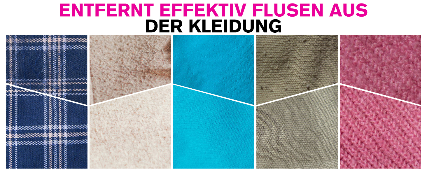 Електричний видальник ворсу Homtronics з USB-зарядкою, LED-дисплеєм та 6-ма лезами для одягу, диванів та килимів, чорний