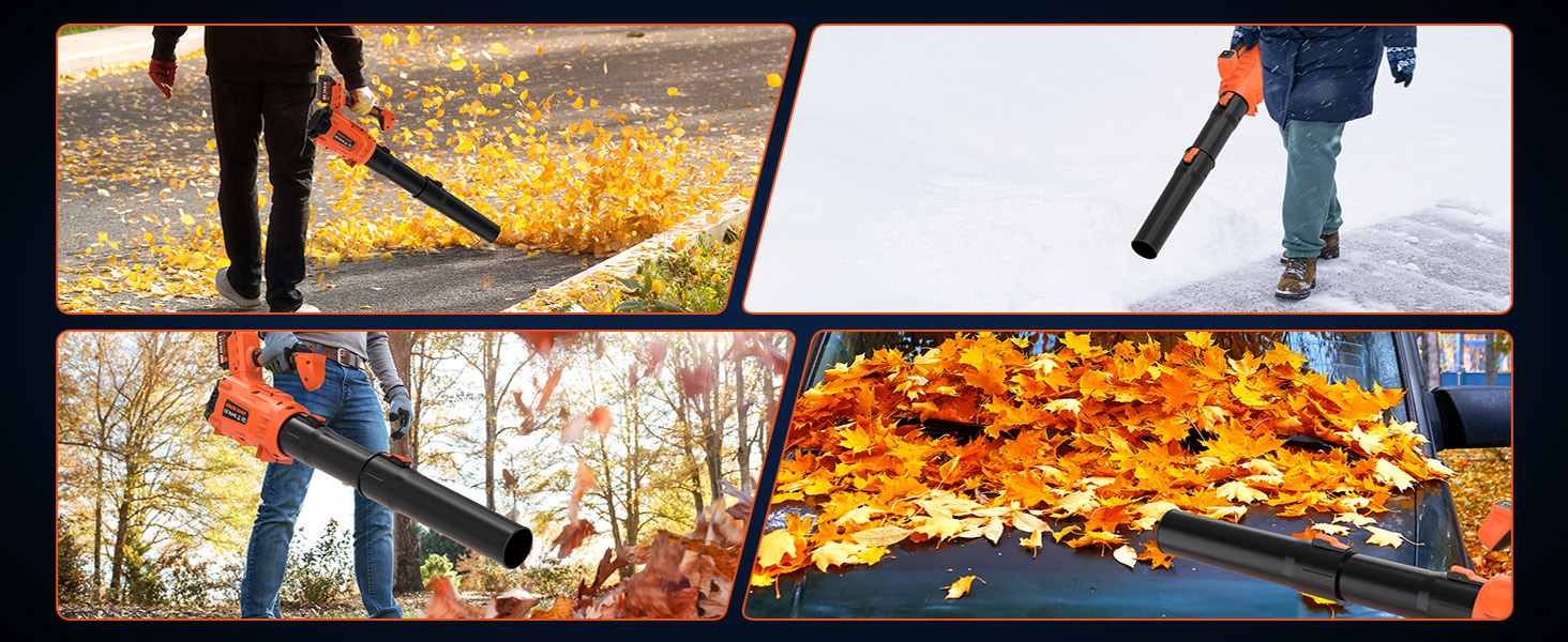 Акумуляторний повітродув Bravolu 21V: потужність 210 км/год, 4.0 Ah, 6 швидкостей (5200mAh x 2), з зарядним пристроєм