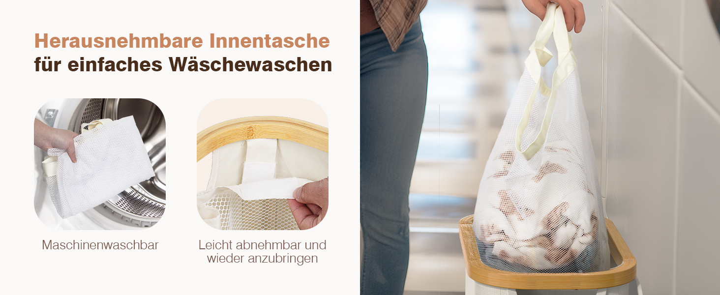 Вузький кошик для білизни з кришкою, 75L, складний, для спальні, ванної, пральні, дитячої кімнати, бежевий