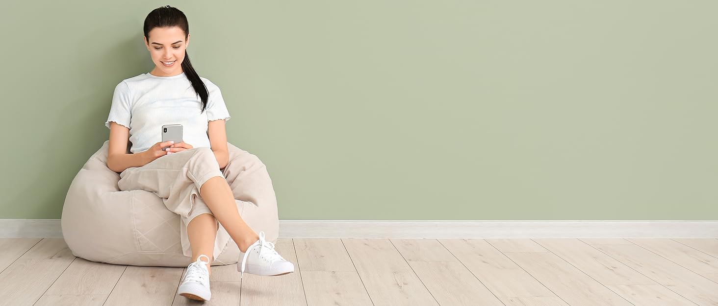 Подушка для читання Bananair – м'яка та комфортна спинка для ліжка та дивану з тканини Cord. Знімна та пральна наволочка, ергономічна сидіння з підлокітниками (кремовий)