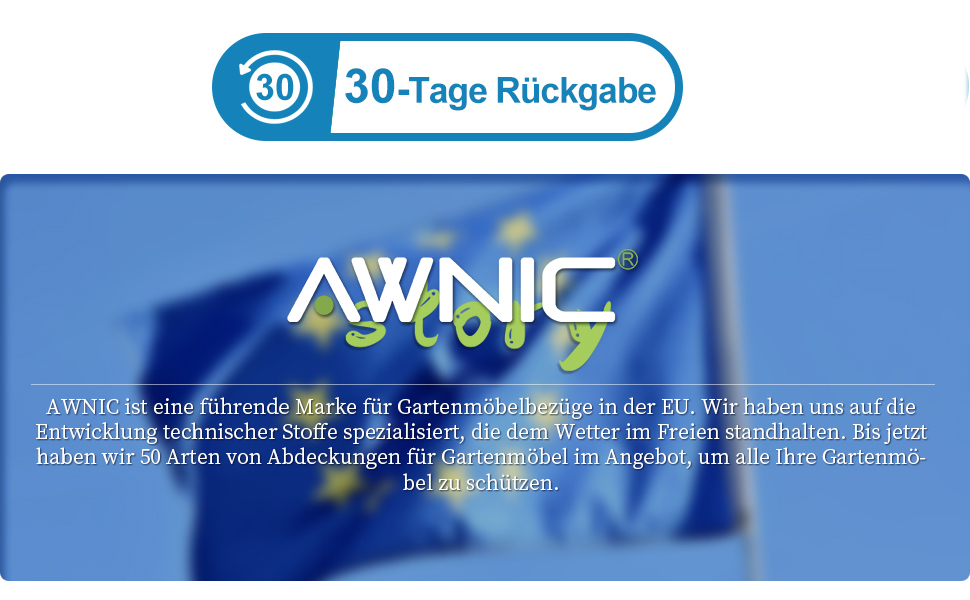 Чохол для парасольки вуличного типу Awnic (265x50 см) - водонепроникний, Oxford 210D, захист від сонця та дощу