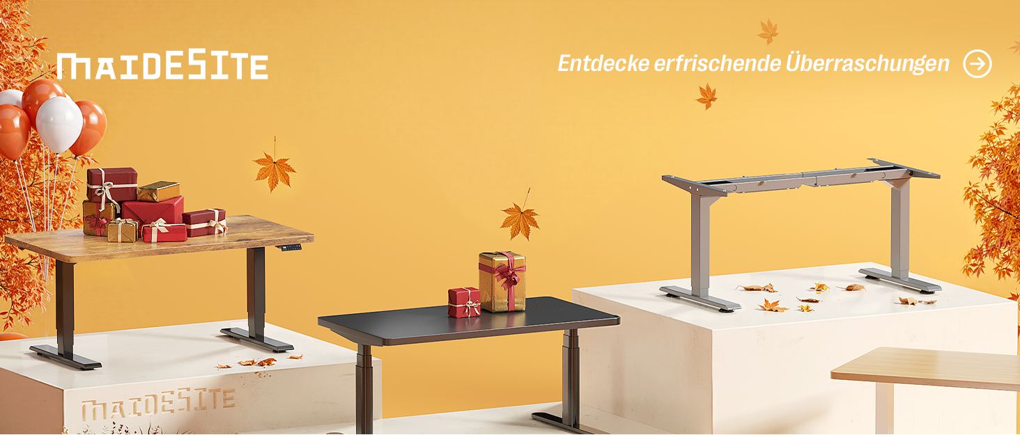 Регульований стіл MAIDeSITe SN1 140x70 см (Дуб + Білий) з електроприводом, пам'яттю та роликами