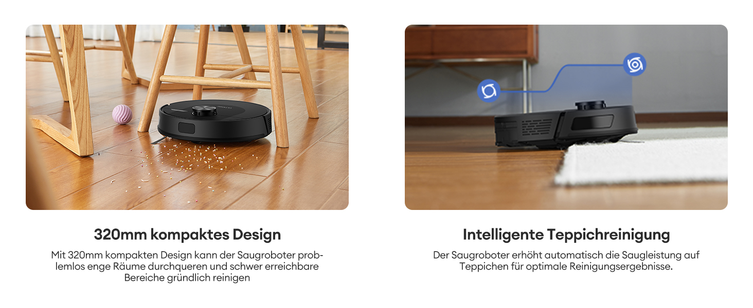 Робот-пилосос Ultenic D10 з функцією миття 3 в 1, потужність 5000Pa, LiDAR-навігація, керування через додаток, ідеальний для шерсті тварин, килимів та твердих підлог