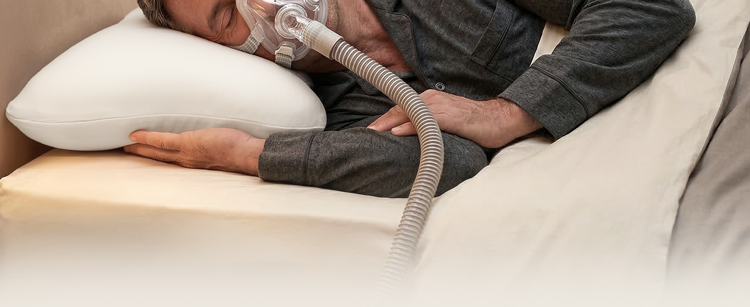 Подушка для сну Nachtwaechter LINA для людей з апное та користувачів CPAP-терапії, спеціальна подушка для сну на боці