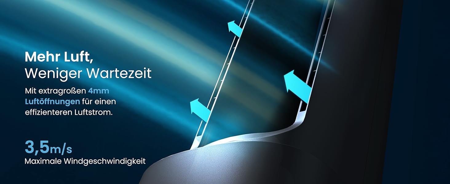 Вентилятор Pro Breeze OmniAir з очищувачем повітря 105 см, 10 швидкостей, HEPA 13, LED дисплей, пульт ДУ, 5 режимів, тиха робота, чорний