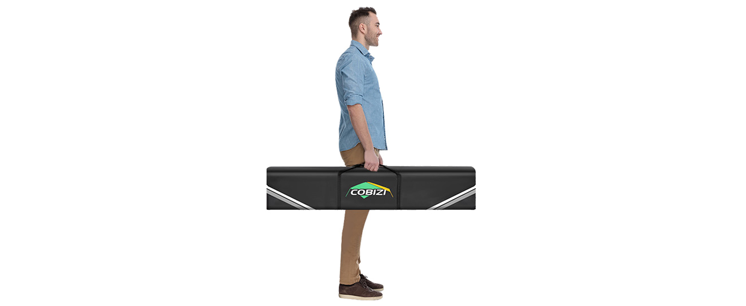 Павільйон COBIZI 3x3, водонепроникний, стабільний, зимостійкий, з боковою стінкою, Pop-Up, для вечірок, сонцезахисний, садовий, складаний, з сумкою та колесами (3x3м)