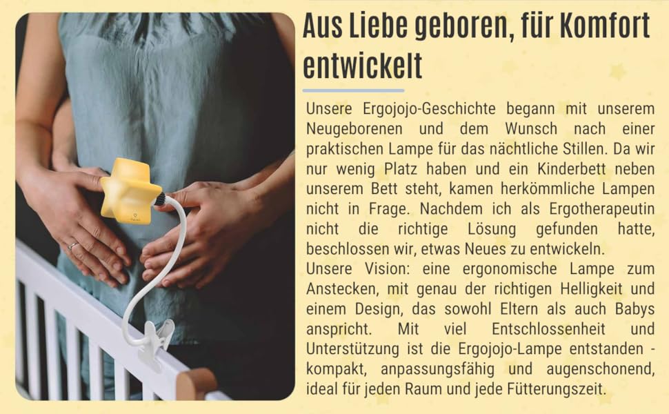 Нічник дитячий LED Stern: Лампа для спальні, дитячої кімнати, для годування та пеленання. Регульована яскравість, декор для кімнати, подарунок