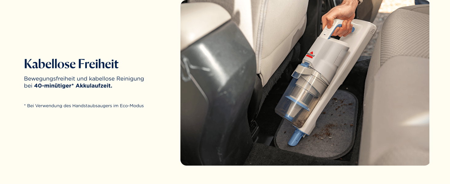 Акумуляторний пилосос Bissell PowerClean FurGuard для шерсті тварин з HEPA-фільтром, 2500 mAh, 50 хв роботи