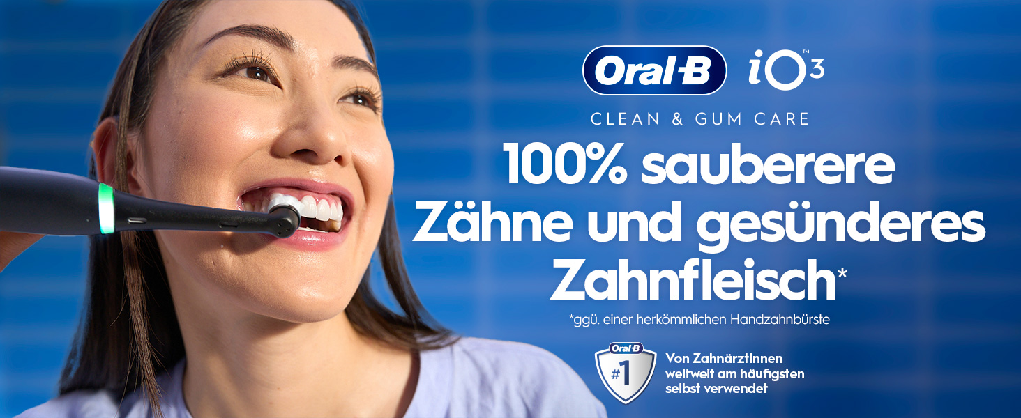 Електрична зубна щітка Oral-B iO Series 3, набір: 2 щітки (матовий чорний та рожевий), 4 смінні насадки та чорний дорожній чохол