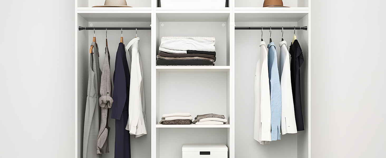 Штанга для штор без свердління AIZESI, 113-197 см, телескопічна, чорна (діаметр 22 мм)