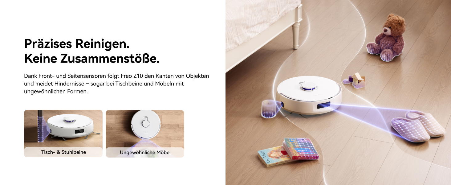 Робот-пилосос NARWAL Freo Z10 з функцією миття підлоги, 15000 Па, гаряча вода 75°C, автопорожнення, уникнення перешкод, антизаплутування для шерсті тварин