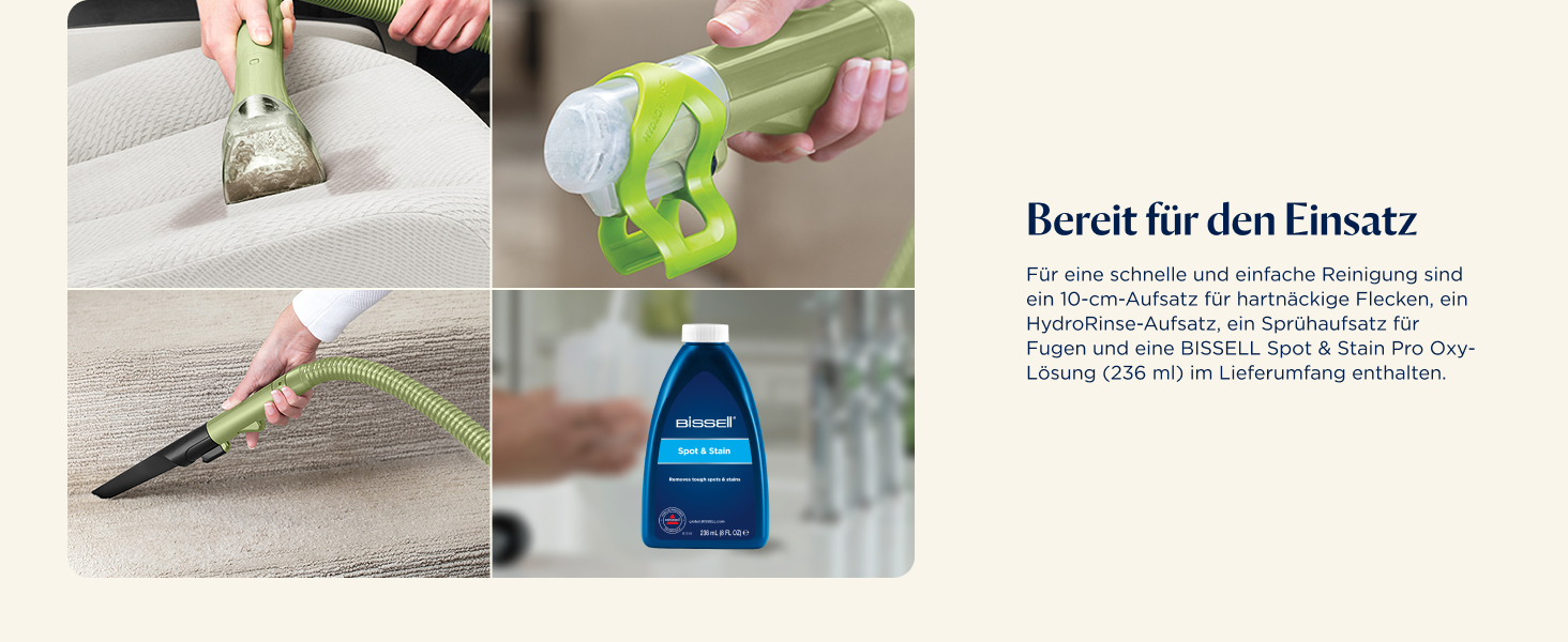 BISSELL Little Green - портативний мийник для килимів та м'яких меблів. Потужний мийник для видалення плям та бруду, для дому, авто та інших поверхонь. Модель 4098N