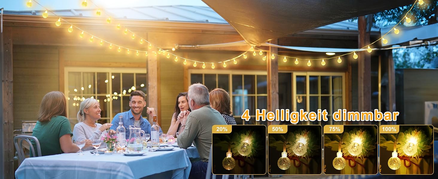Гірлянда світлодіодна StarryEver 120 LED, 20м, RGB, 24 кольори, кулі, для вулиці та кімнати