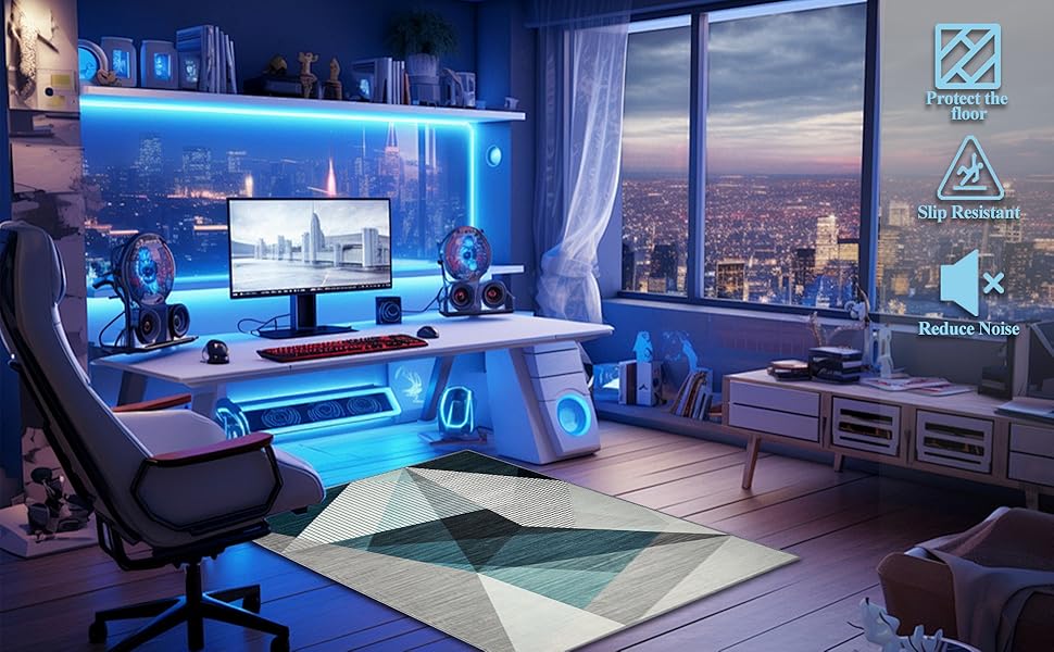 Килимок для захисту підлоги під стілець: 90x120 см, антиковзаюча підкладка для офісного/ігрового крісла, килимок для захисту від подряпин