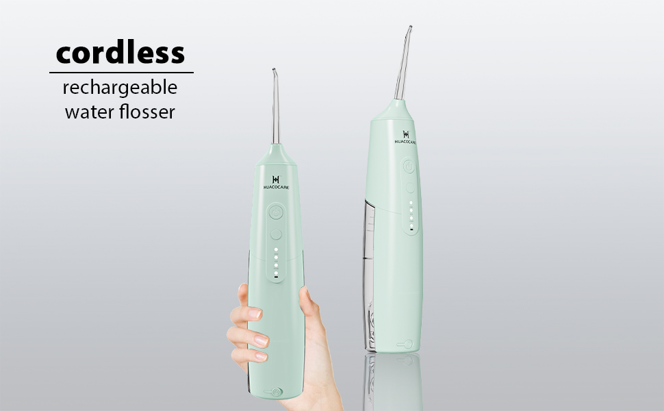 Набір для догляду за порожниною рота: зубна щітка, зубна нитка та засіб для іригації, для здоров'я ясен та чистоти зубів (світло-зелений)