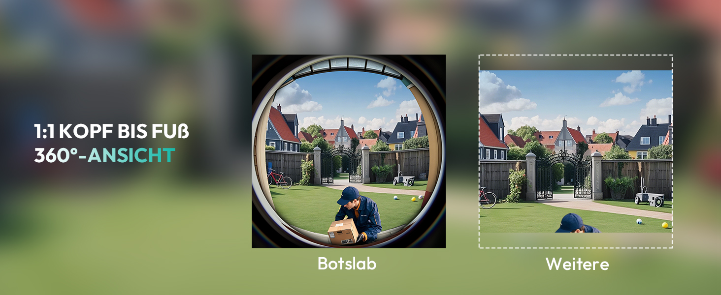 Відеодзвінок з камерою BOTSLAB 5MP, бездротовий, з AI, PIR, 360°, 2-way audio, без щомісячної плати R810