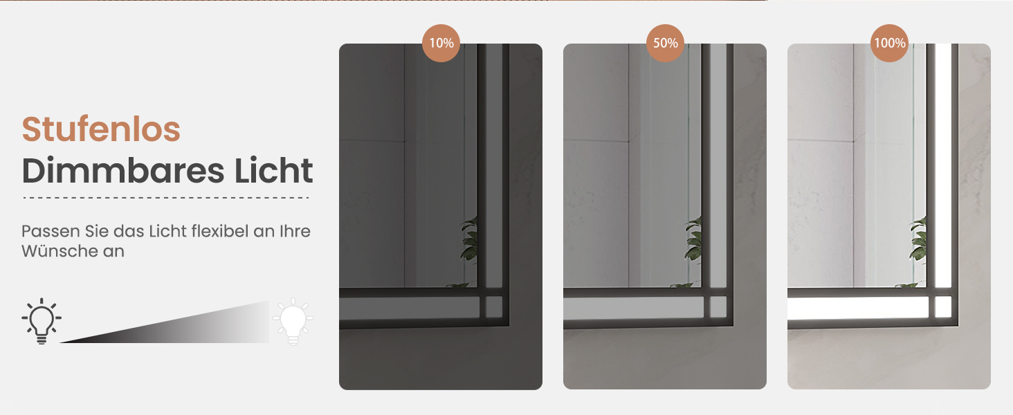 Дзеркало для ванної кімнати AQUABATOS LED з підсвічуванням 50x70 см, імітація вікна, сенсорне регулювання, антизапар, чорний алюмінієвий каркас, індустріальний стиль