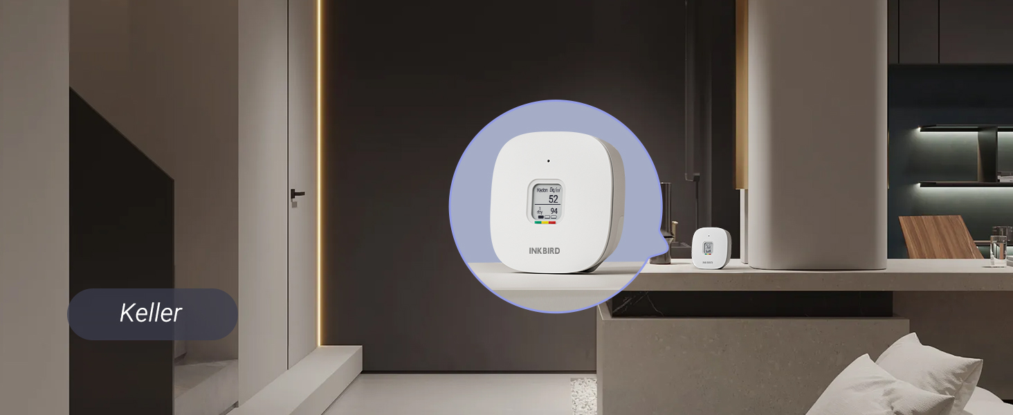 Детектор радону Inkbird Ink-RD1: коротко- та довгострокова перевірка рівня радону, EU-Bq/m³ версія, для дому, офісу, гаража