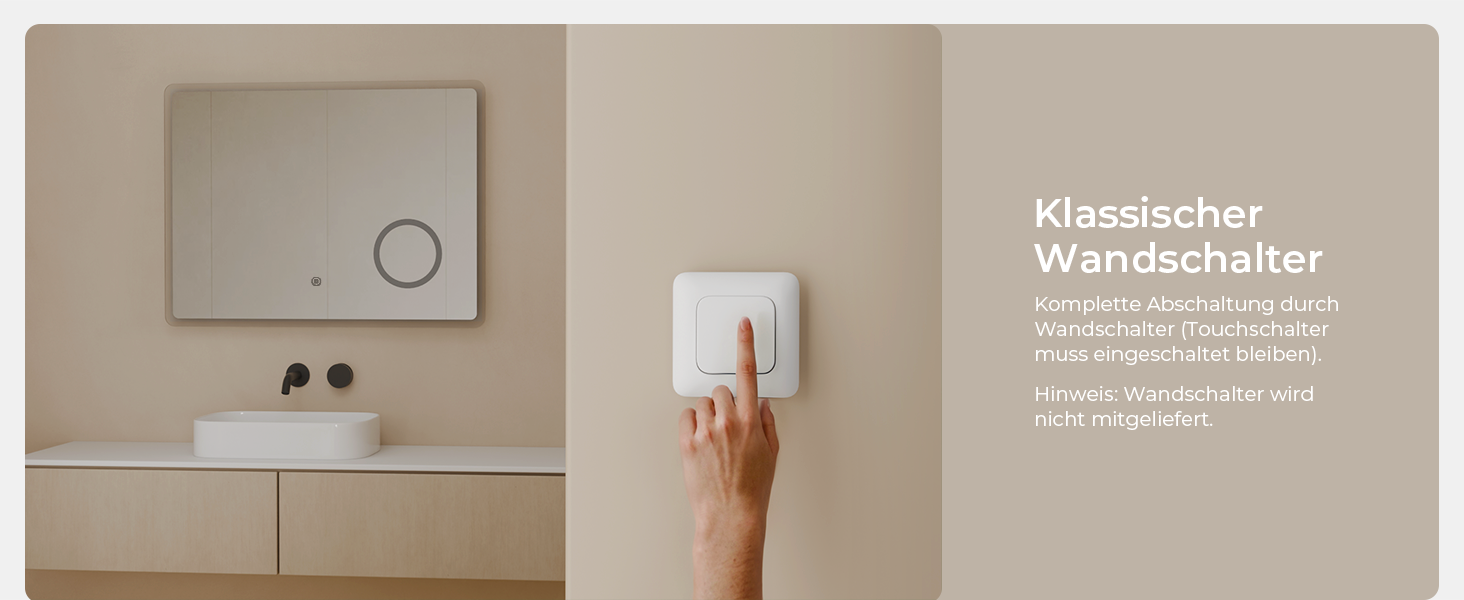 Дзеркало для ванної кімнати S'AFIELINA з підсвічуванням 60x120 см, 3x збільшення, сенсорне керування, IP44, 6500K, холодний білий світ