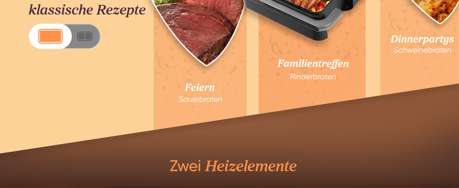 Фритюрниця COSORI з 2 камерами Dual Blaze TwinFry 10L, з 4 нагрівальними елементами, чорний/сріблястий