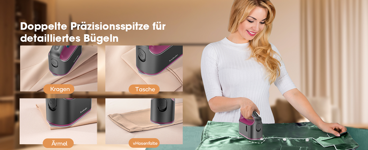 Праска Newbealer: компактна туристична праска, 1200W, 3 режими, швидкий нагрів 45с, зелений/пісочний колір