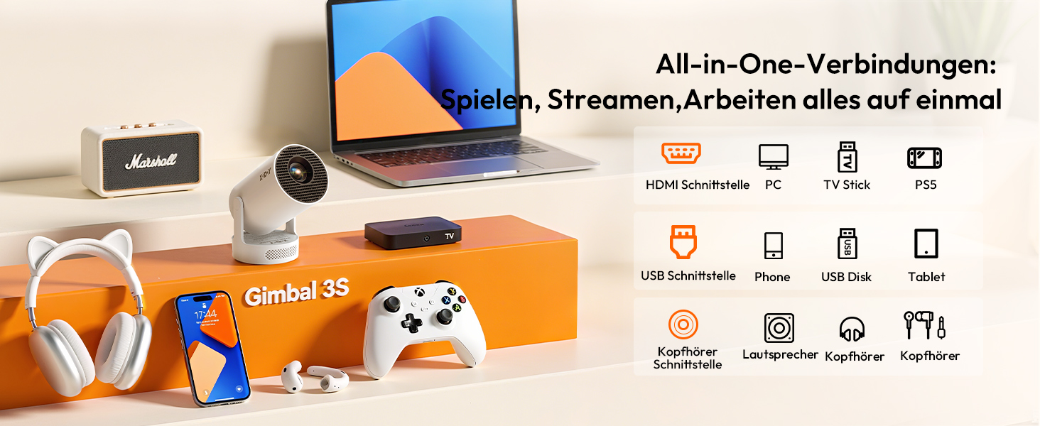 Портативний проєктор Xgody Gimbal 3: 720P HD, 4K/1080P, 12000 Люмен, Android 11.0, WiFi 6, Bluetooth, Auto Keystone, для домашнього кінотеатру