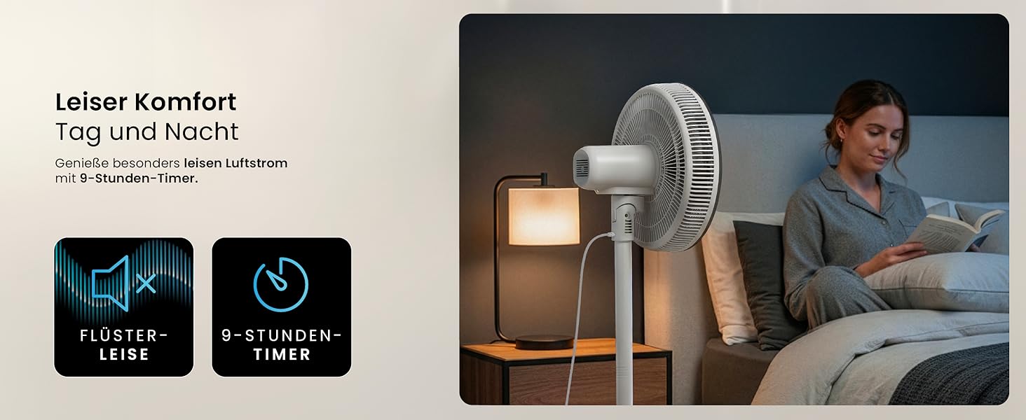 Вентилятор підлоговий Pro Breeze AirFlo Slim: 3 в 1, 70/100/130 см, 9 швидкостей, тихий, з пультом, таймером, для спальні та офісу (білий)