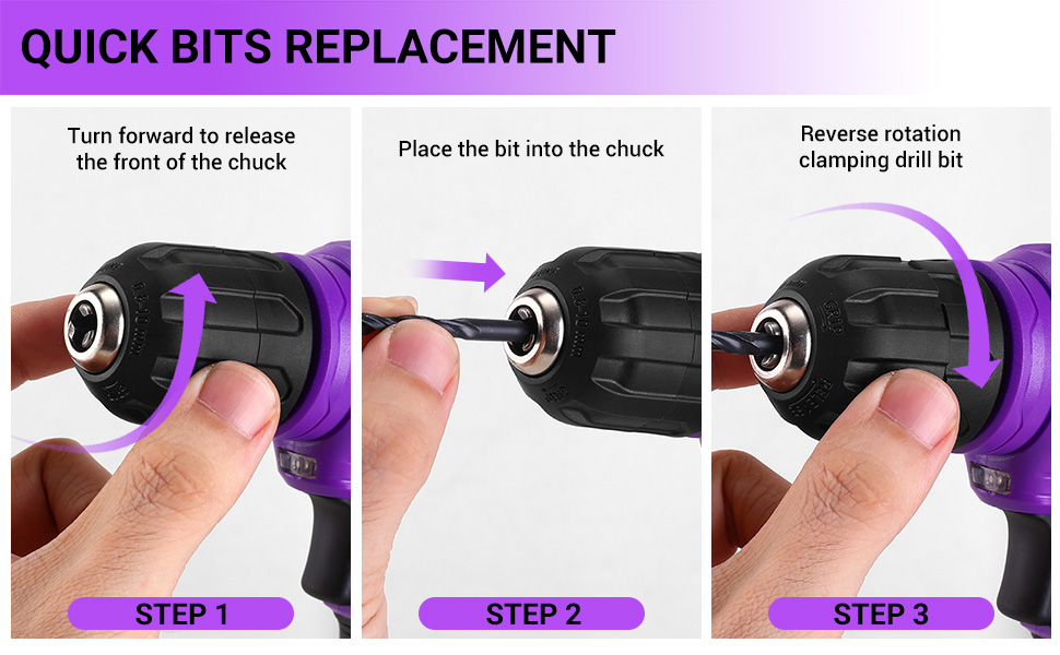 Набір інструментів DEKO 126 предметів у кейсі: професійний набір для дому, офісу та саду (фіолетовий)