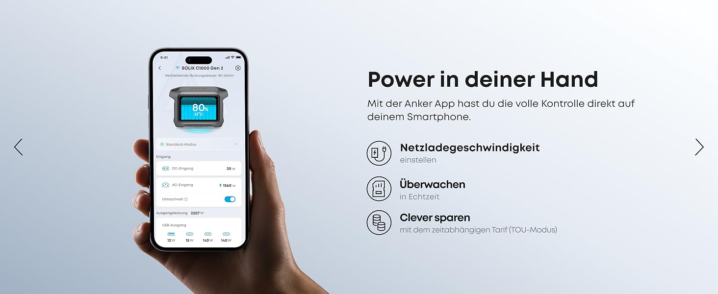 Anker SOLIX C1000 Gen 2: Портативна сонячна електростанція з панеллю 200W, 2000W (3000W пік), 1024Wh LiFePO₄, для резервного живлення