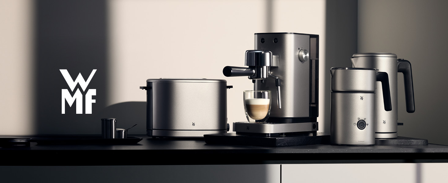 Електричний чайник WMF Lono Silk 1.6 л з нержавіючої сталі, з фільтром від накипу, бездротовий, з поворотним підставою, антижирове покриття, відкривання однією рукою, зовнішній індикатор рівня води