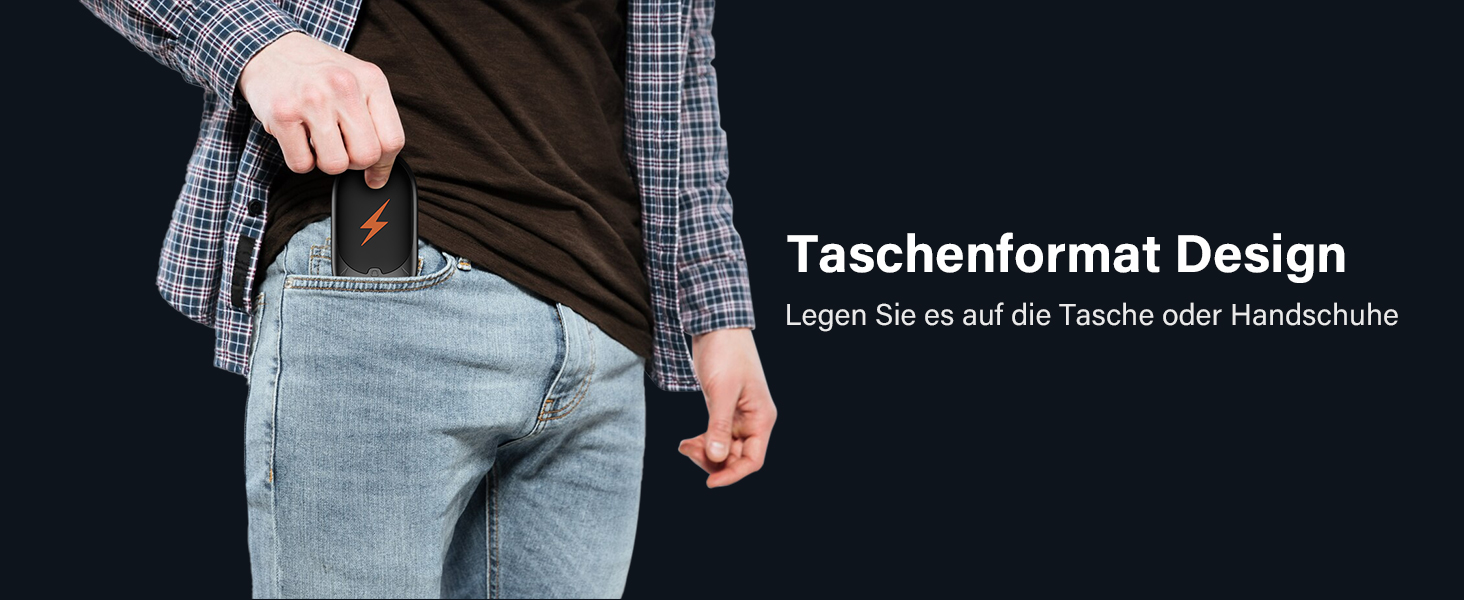 Електричні грілки для рук 2 шт. - ультралегкі, багаторазові, з USB-зарядкою, 3 режими нагріву, до 24 годин роботи, для активного відпочинку взимку (чорні, магнітні)