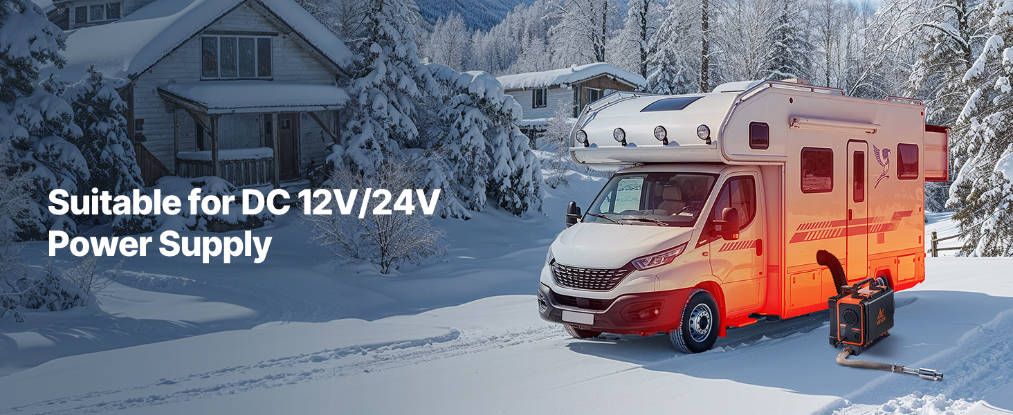 Дизельний опалювач VEVOR 8 кВт 12/24 В з пультом керування та LCD-дисплеєм, 4.5 л, для вантажівок та автодому