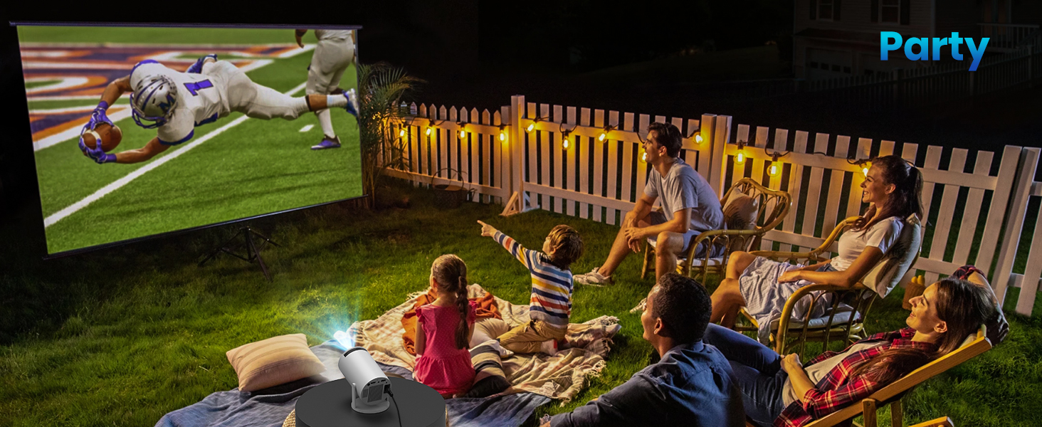 Портативний проєктор Mini Beamer: 1080P, 4K, Android, iOS, WiFi, Bluetooth, 180°