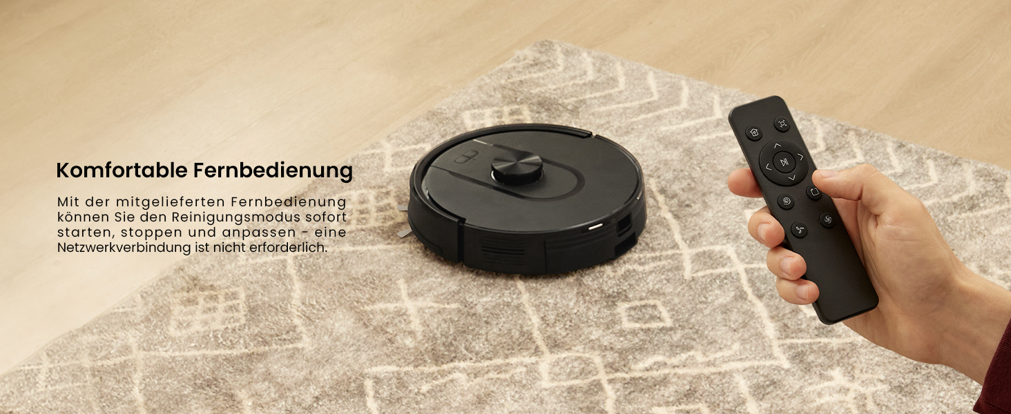 Робот-пилосос Vexilar W11 з функцією миття, 3 л, потужність 6000Pa, час роботи 180 хв, LiDAR навігація, 15 зон заборони, керування через додаток, для килимів та шерсті тварин