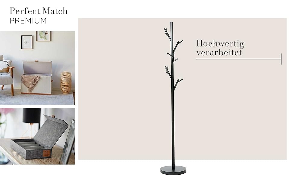 Настінний вішак для одягу Loft - металевий, білий, 5 гачків, 170 см - для прихожей, спальні, офісу