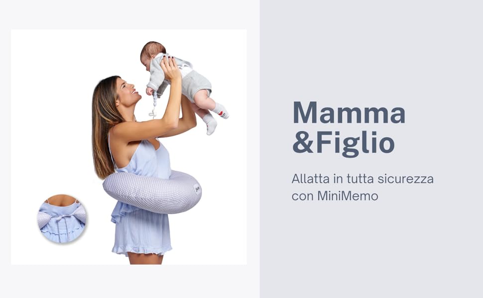 Подушка для годування Dilamababy Klein з 2 наволочками, 100% бавовна Ökotex - комфортна, гіпоалергенна подушка для годування, антиалергенний наповнювач з волокон