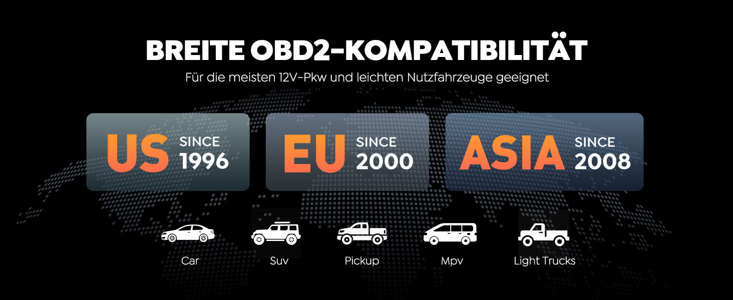 Бустер для авто TREKURE 7000A: Пусковий пристрій 12V з тестером акумулятора та OBD2 діагностикою для бензинових та дизельних двигунів до 10.0L, з LED-ліхтарем