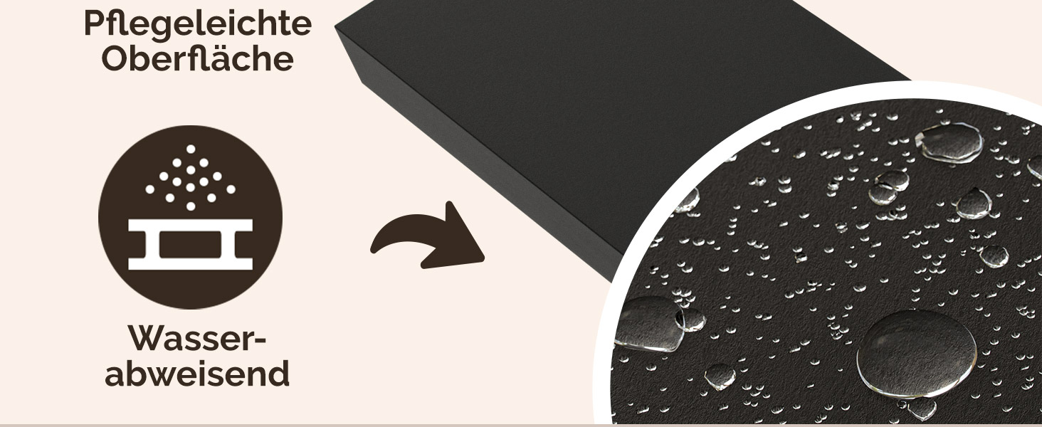 Полиця настінна Casaria Holz Schwarz 90 см для кухні, вітальні, коридору - чорна матова, витримує до 15 кг