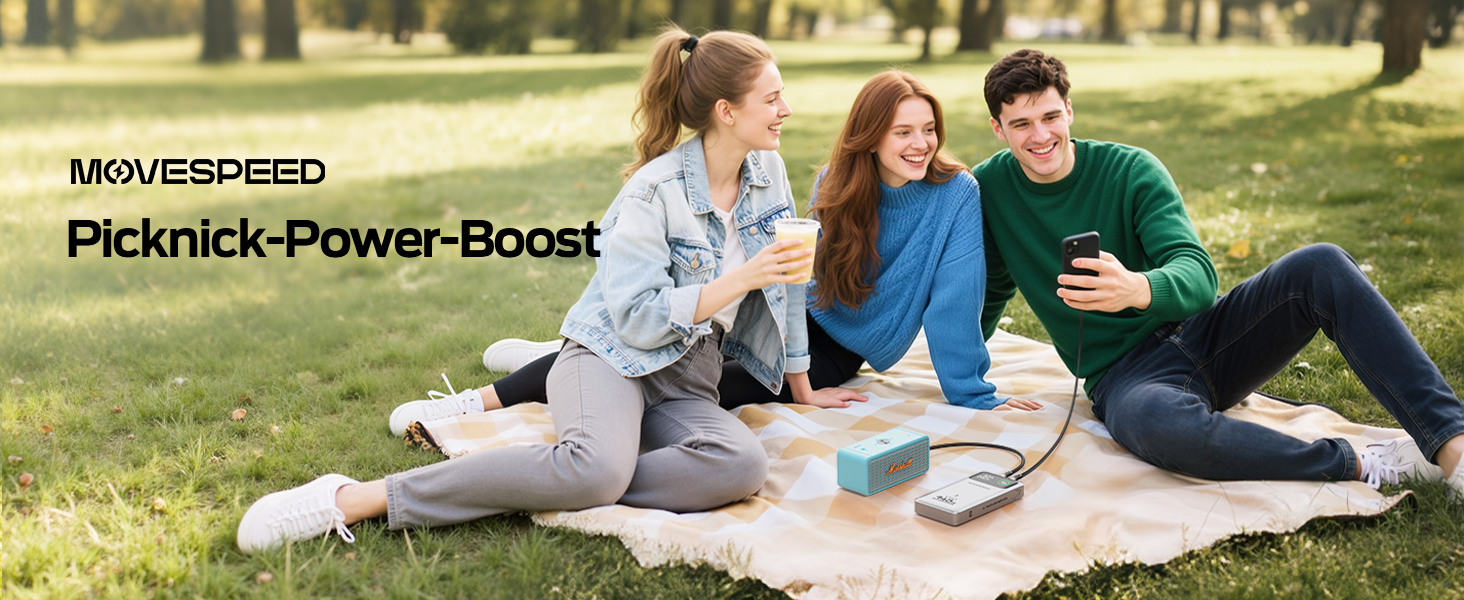 Power Bank MOVESPEED 145W 25000mAh з 3 USB-портами, PD 3.1, Digital Display - для ноутбуків, iPhone, Galaxy, iPad