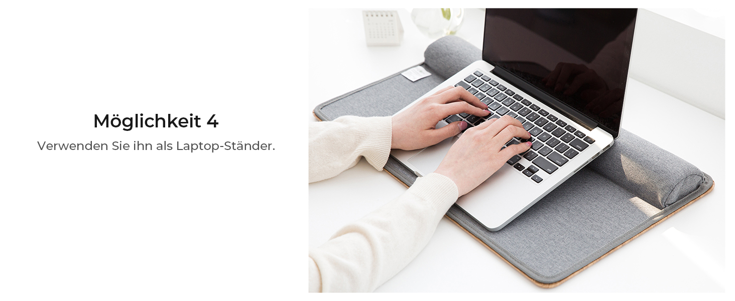 Підставка для ноутбука на колінах, L, з подушкою, для дому/офісу, 17 дюймів, 30.5 x 57 x 4.5 см, деревоподібний дизайн