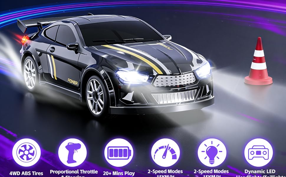 RC Дрифт-кар Umikk Mini Pro 1:64, 4WD, радіокерування, подарунок для дорослих (Стиль 4)