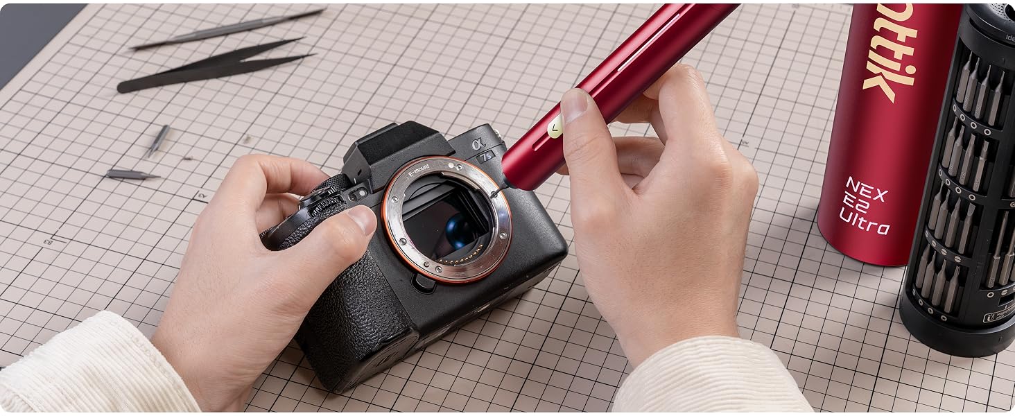 Набір міні-викруток Fanttik E2 Ultra 50-в-1, електричний, 3.7V, 0.6 Нм, для ремонту iPhone, ноутбуків, окулярів, годинників (червоний)