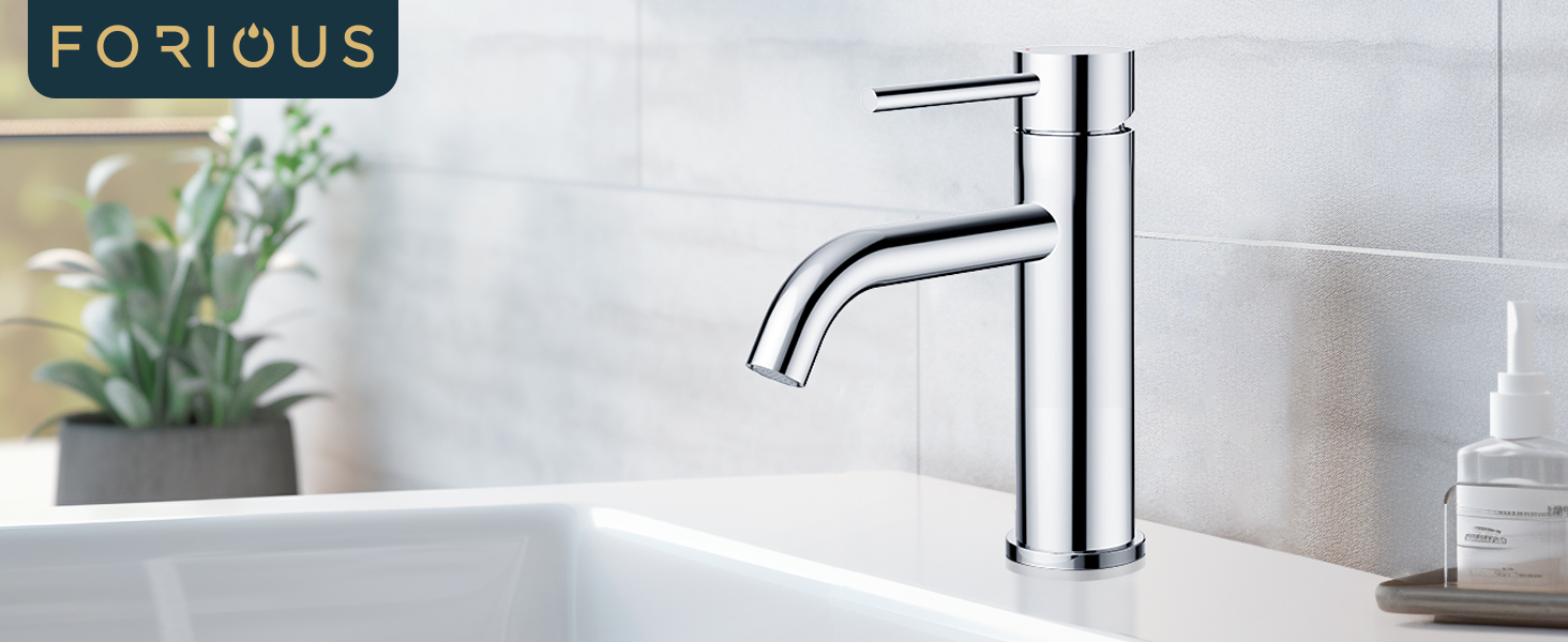 Змішувач для ванної кімнати FORIOUS з комплектом зливу, чорний, висота виливу 190 мм, однорідний, для умивальника, ванної кімнати