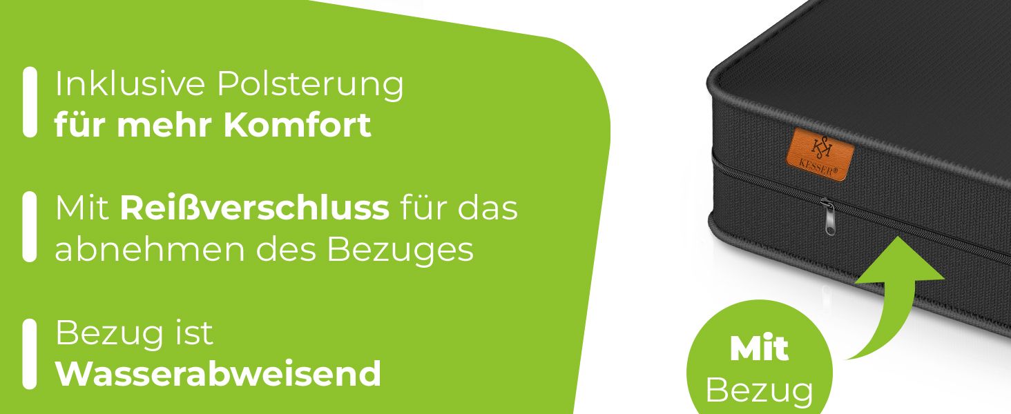 Садова лавка KESSER® з подушкою – лавка для відпочинку на вулиці, 2 місця, паркова лавка з імітацією дерева, для балкона, тераси, саду, вантажопідйомність до 300 кг, стійка до УФ, знімний та пральний чохол, антрацит / антрацит