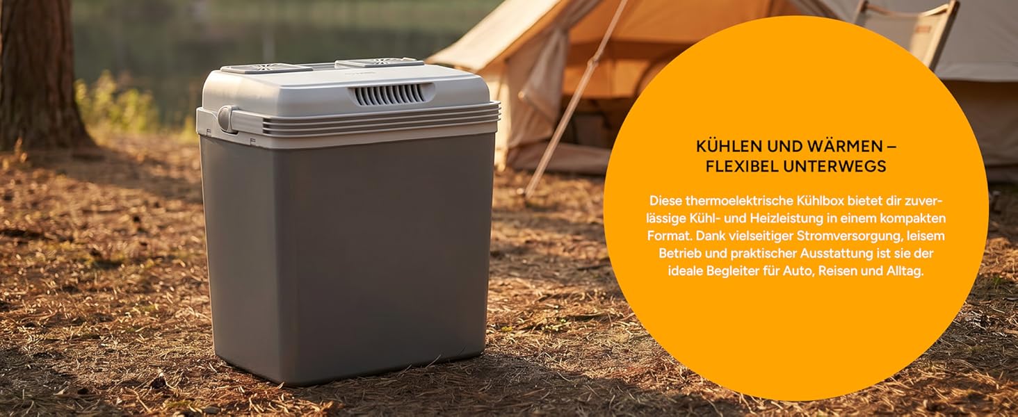 Автомобільний холодильник First Austria Thermoelektrische Kühlbox 32л 230V/12V USB-C PD 3.0 Сірий для авто та кемпінгу