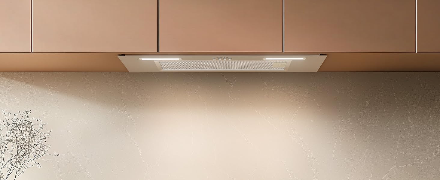 Вбудована витяжка CIARRA CBCB6926A A+++ 60 см, продуктивність 704 м³/год, LED-підсвітка, режим рециркуляції та відведення, нержавіюча сталь, срібляста