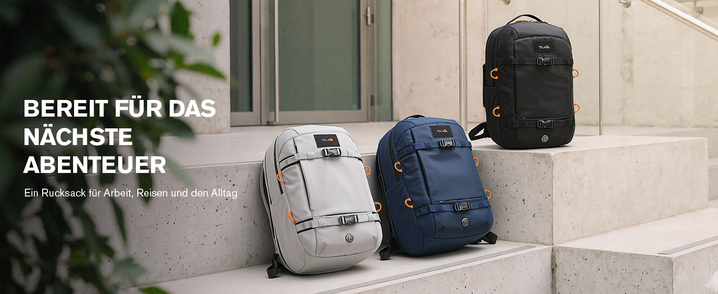 Рюкзак для ноутбука Tolaccea 30L, 15.6 дюймів, діловий дорожній рюкзак для ручної поклажі, світло-сірий